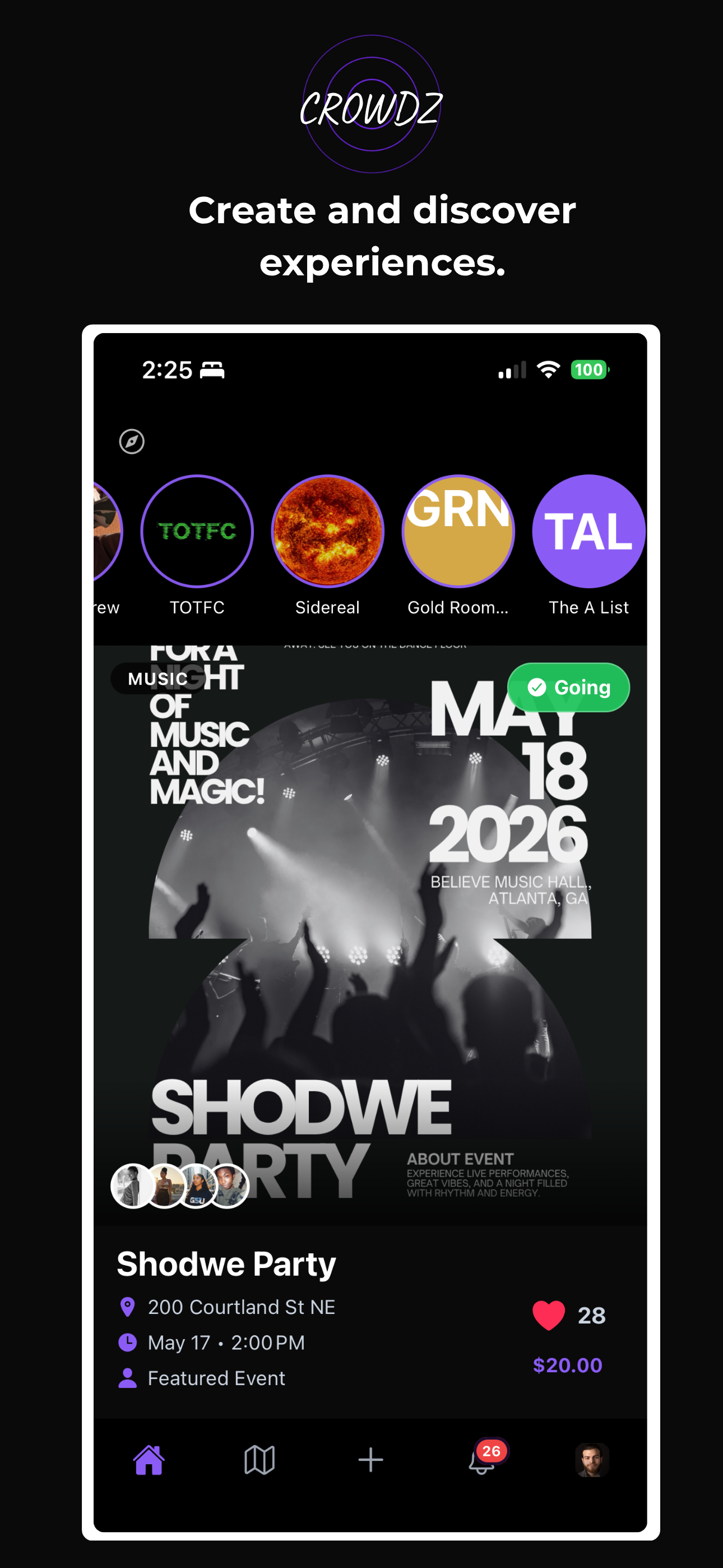 Crowdz app screenshot